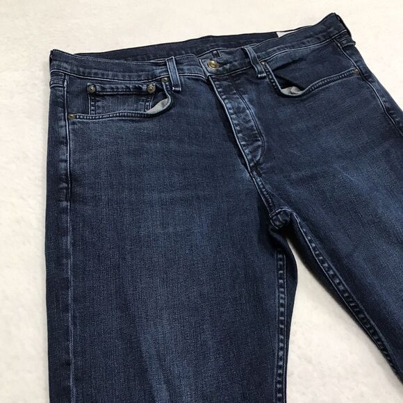 rag & bone Men's Slim Jeans - Dark Blue - Picture 6 of 16